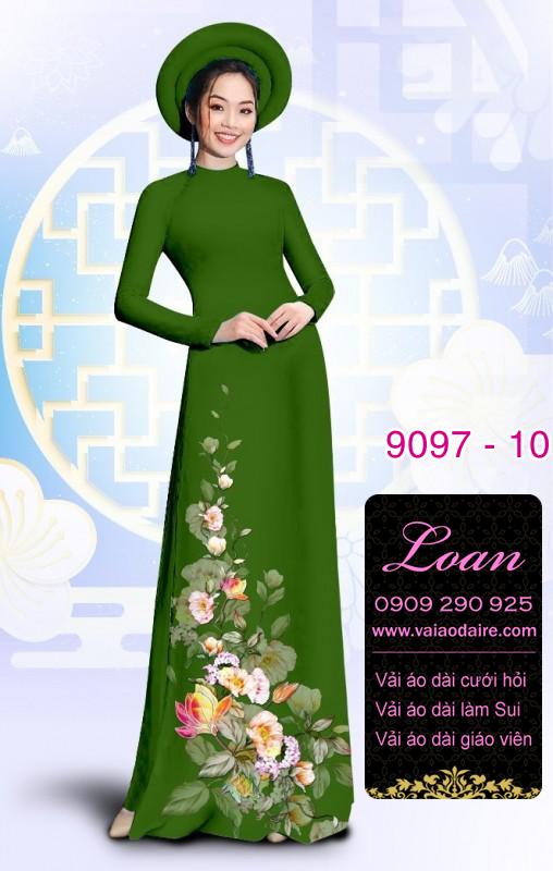 Vải áo dài hoa 3D