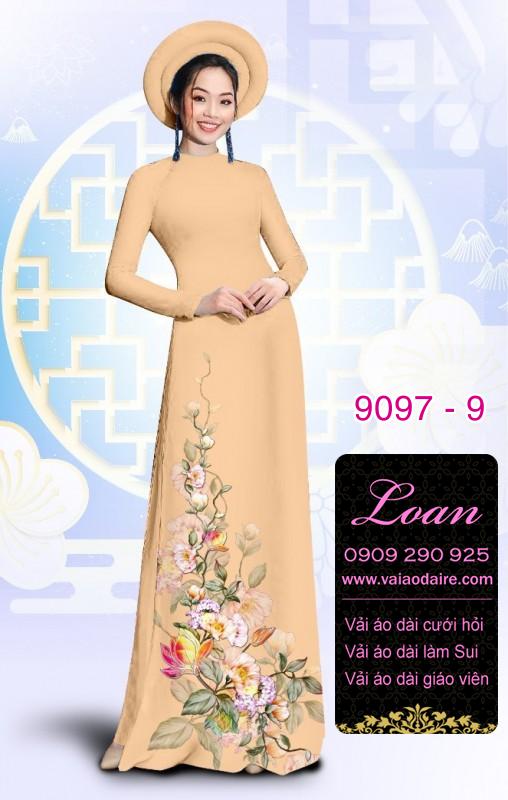 Vải áo dài hoa 3D