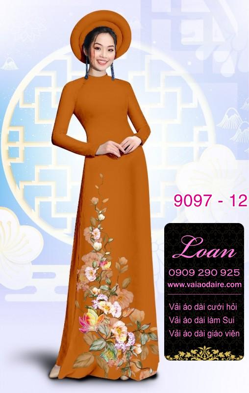 Vải áo dài hoa 3D
