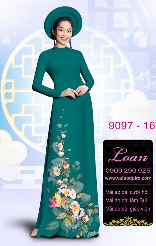 Vải áo dài hoa 3D