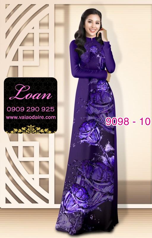 Vải áo dài hoa 3D