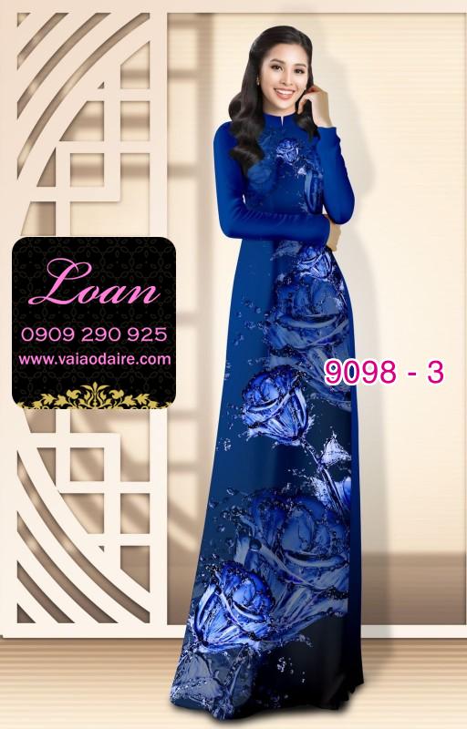 Vải áo dài hoa 3D