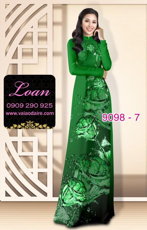 Vải áo dài hoa 3D