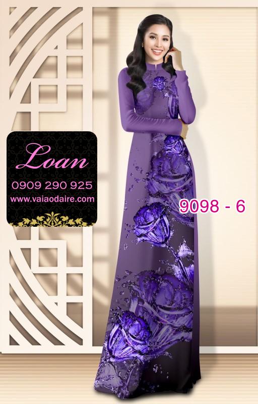 Vải áo dài hoa 3D