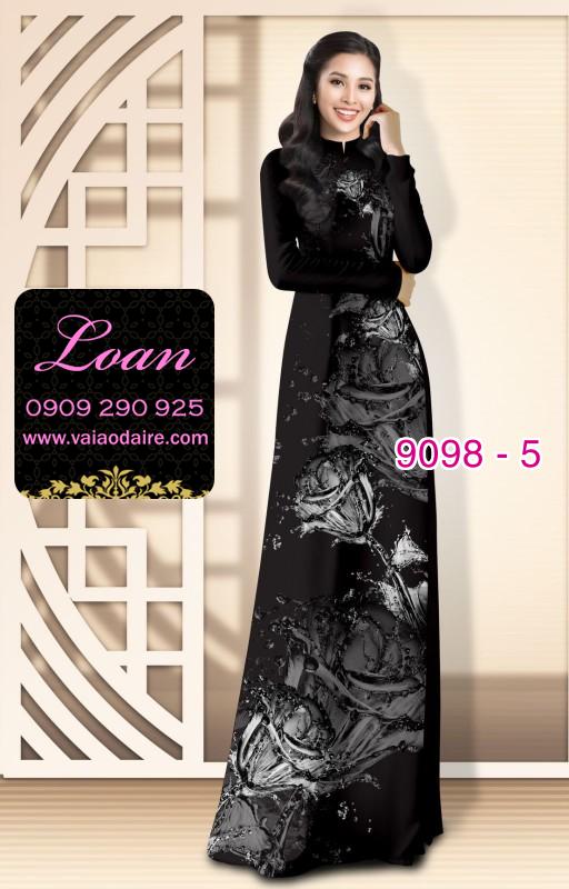 Vải áo dài hoa 3D