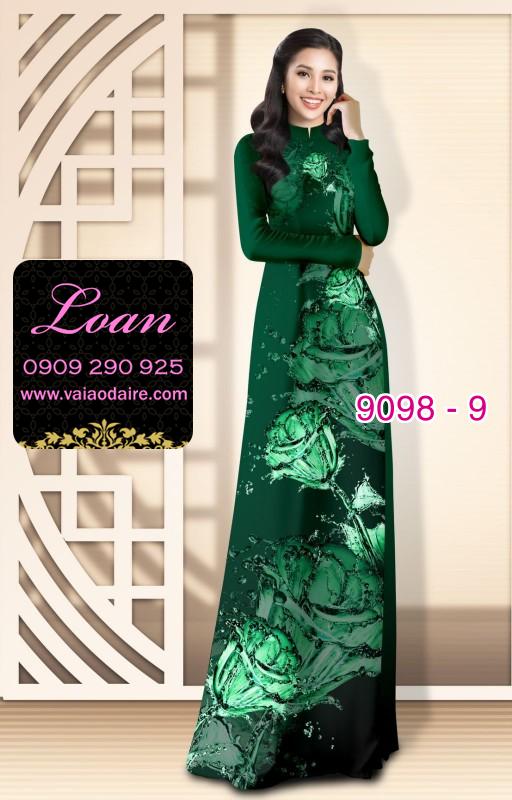 Vải áo dài hoa 3D