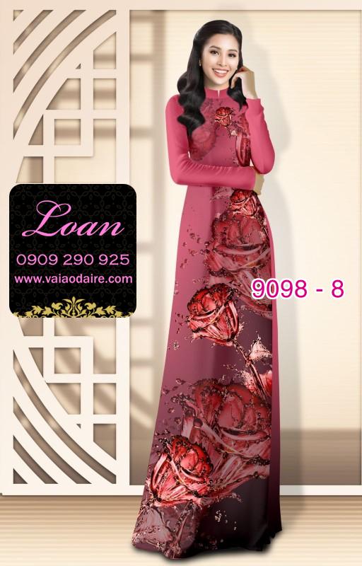 Vải áo dài hoa 3D