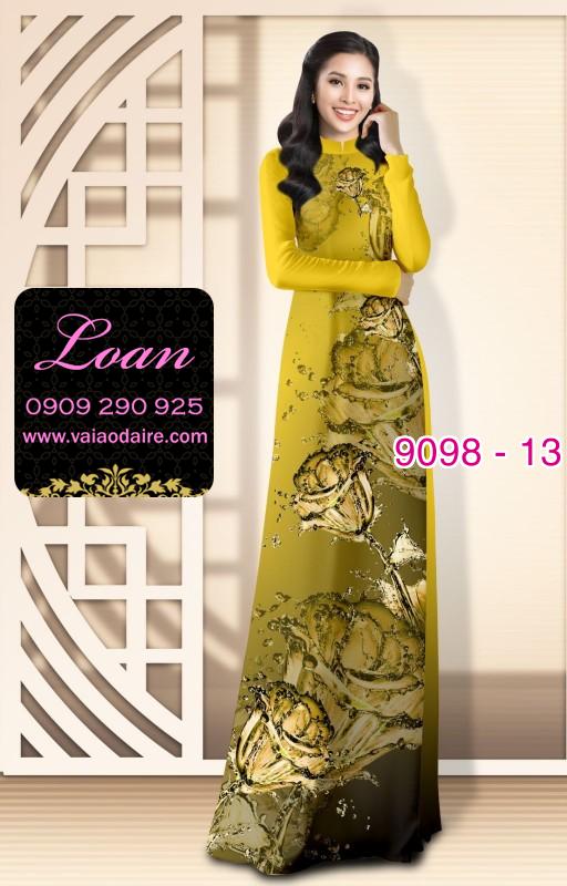 Vải áo dài hoa 3D