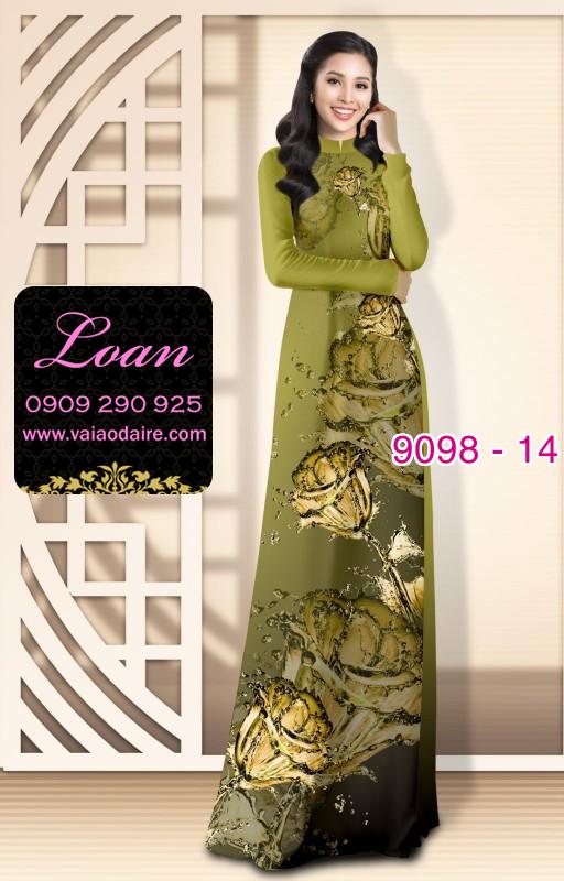 Vải áo dài hoa 3D