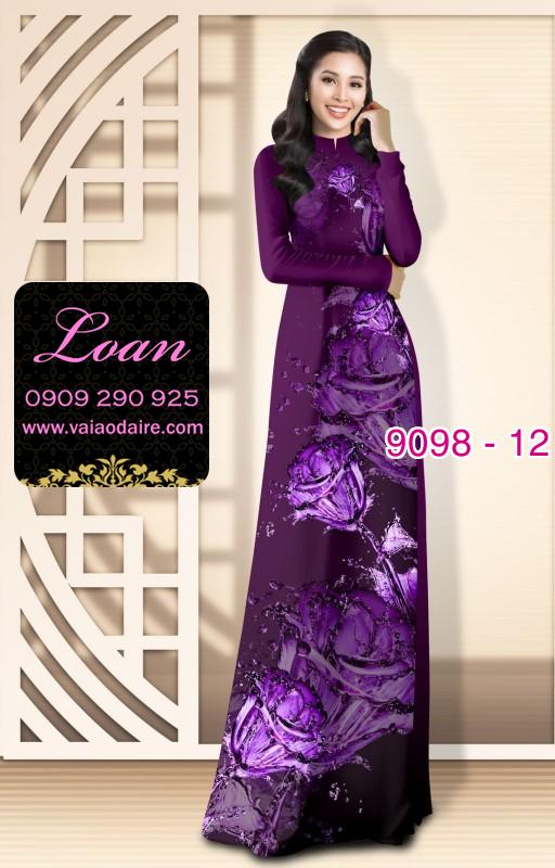 Vải áo dài hoa 3D