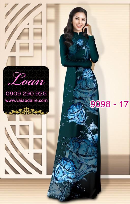 Vải áo dài hoa 3D