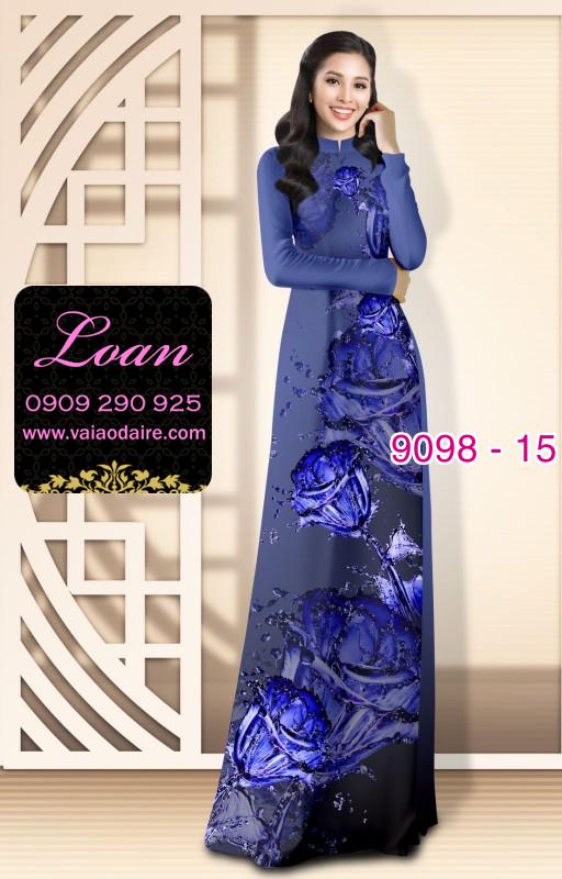 Vải áo dài hoa 3D
