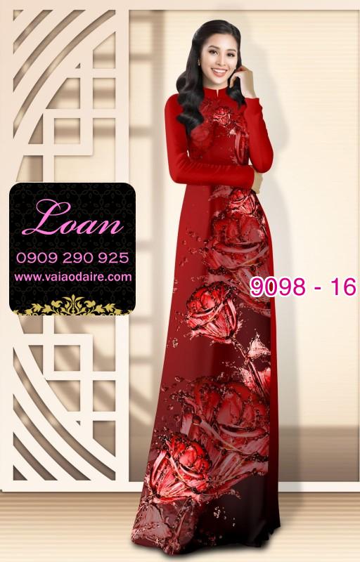 Vải áo dài hoa 3D