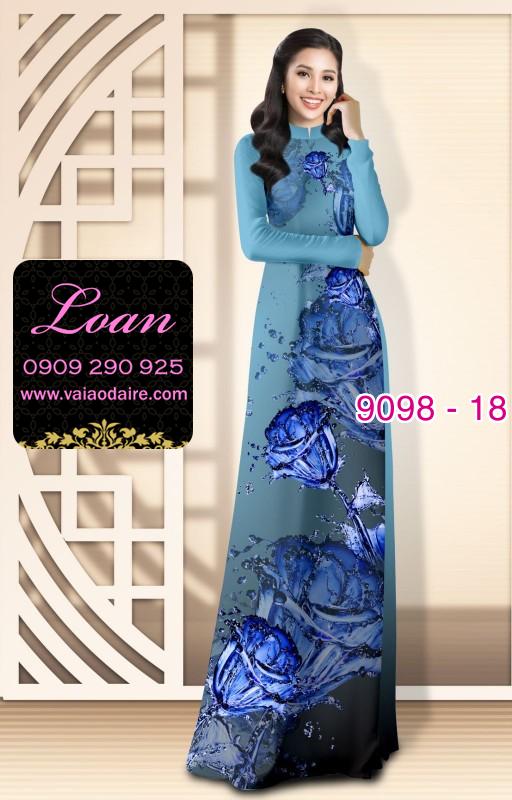 Vải áo dài hoa 3D