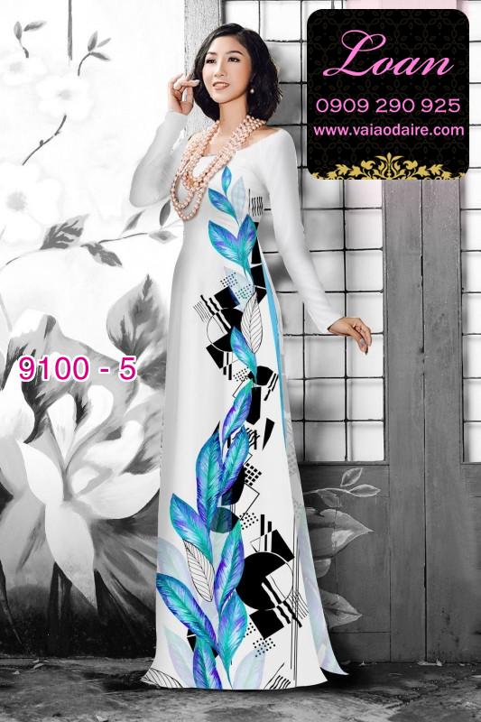 Vải áo dài hình lá cây Vải áo dài hình lá cây