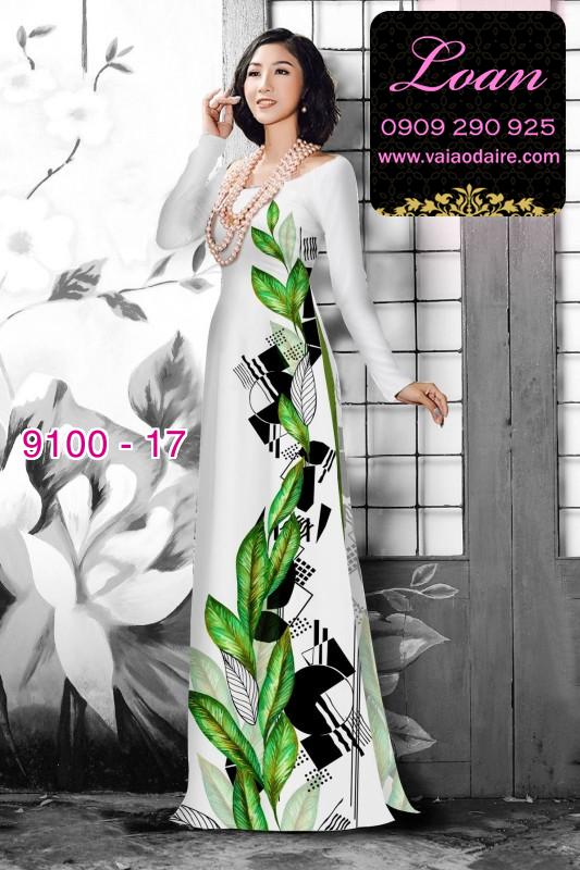 Vải áo dài hình lá cây Vải áo dài hình lá cây