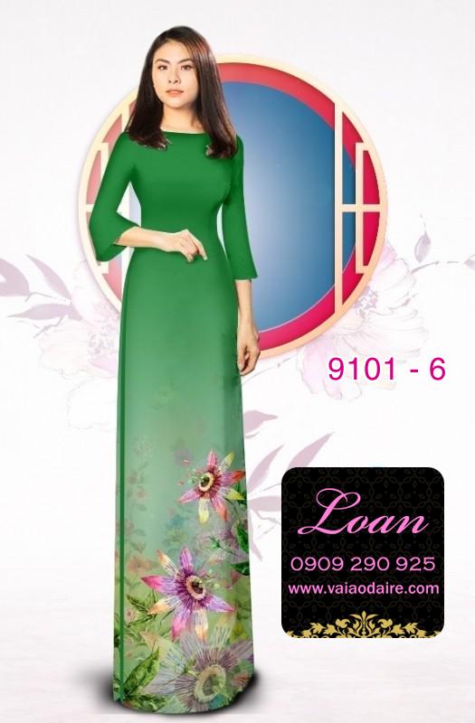 Vải áo dài hoa 3D