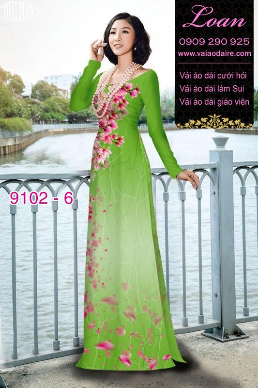 Vải áo dài hoa 3D