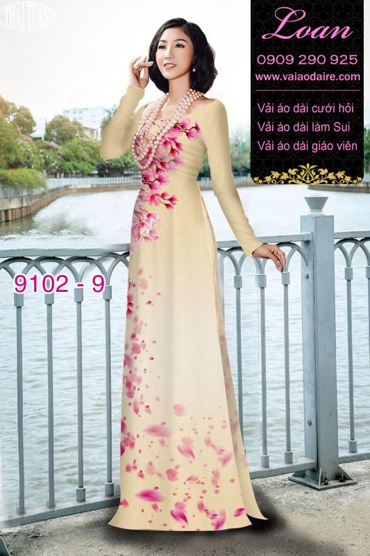 Vải áo dài hoa 3D