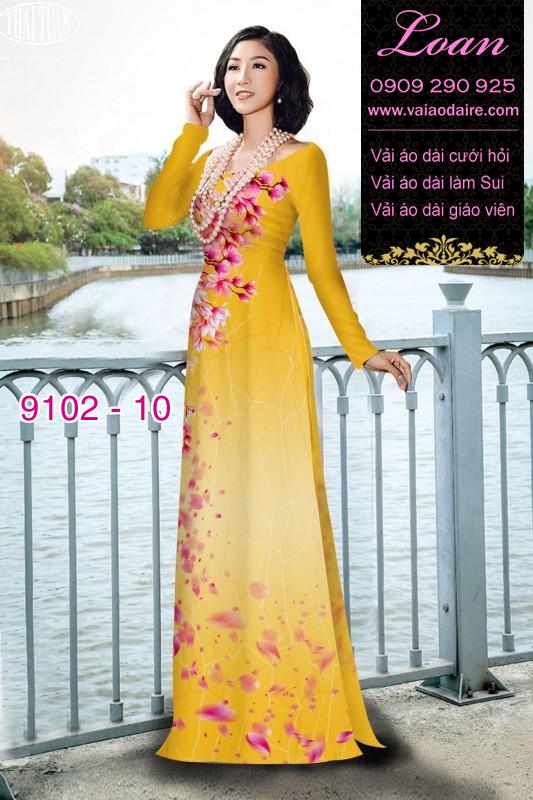 Vải áo dài hoa 3D