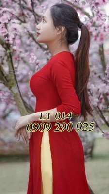Vải áo dài trơn màu đỏ-LT 9106