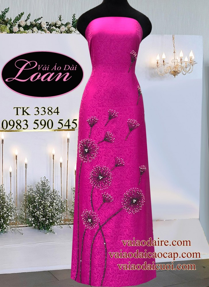 Vải áo dài kết Bồ Công Anh