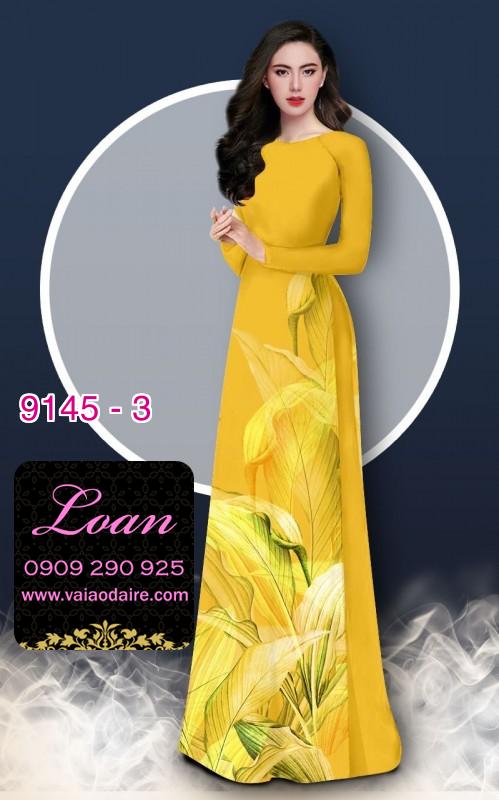 Vải áo dài hoa 3D