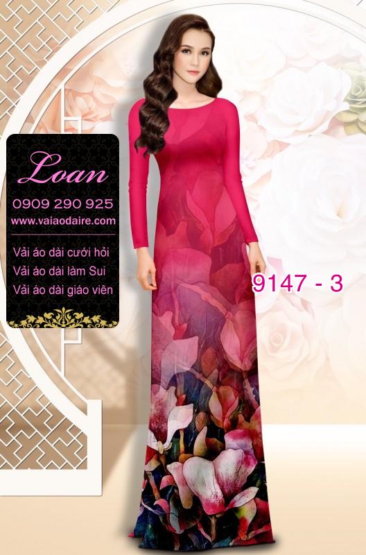 Vải áo dài hoa 3D Vải áo dài hoa 3D