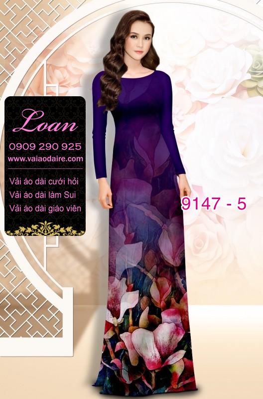 Vải áo dài hoa 3D Vải áo dài hoa 3D