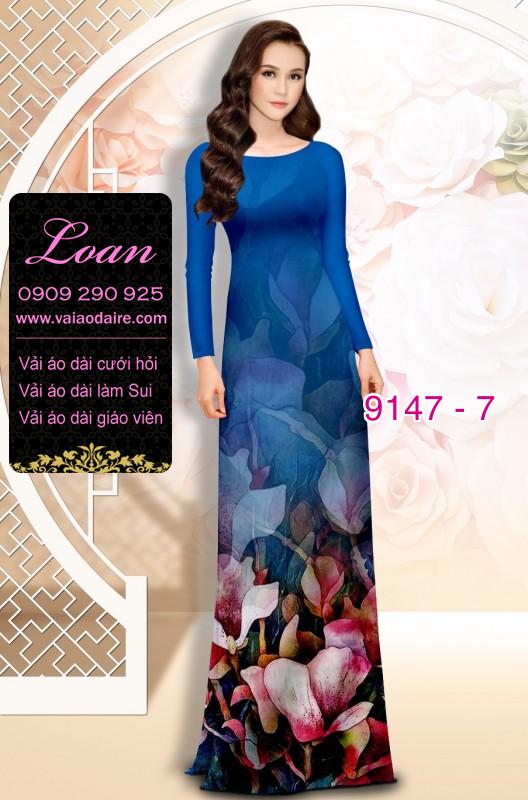Vải áo dài hoa 3D Vải áo dài hoa 3D