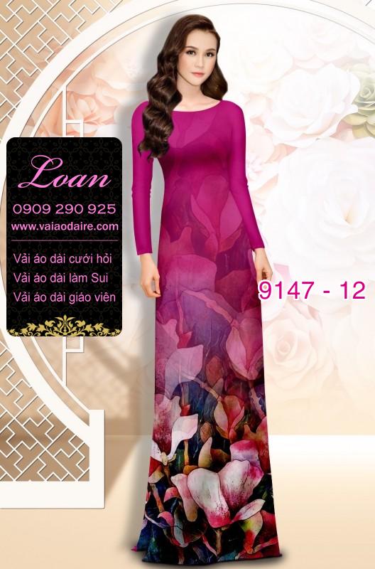 Vải áo dài hoa 3D Vải áo dài hoa 3D