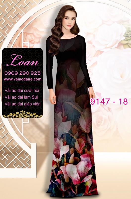 Vải áo dài hoa 3D Vải áo dài hoa 3D