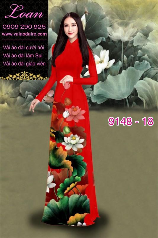 Vải áo dài hoa Sen