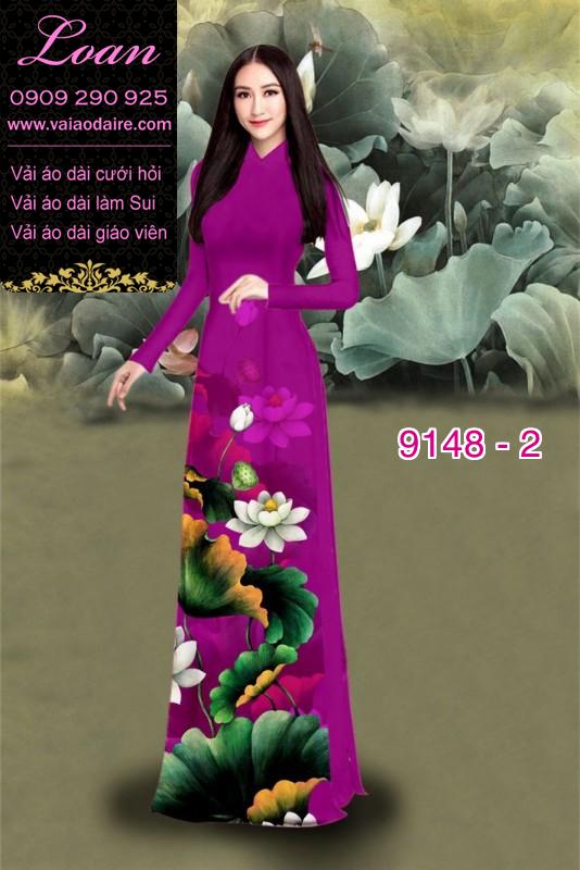 Vải áo dài hoa Sen
