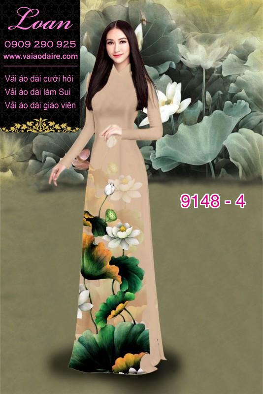 Vải áo dài hoa Sen