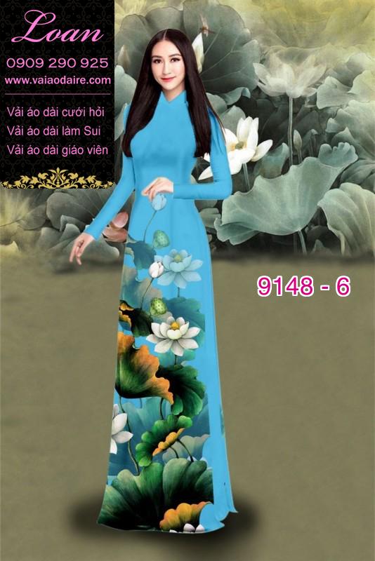 Vải áo dài hoa Sen