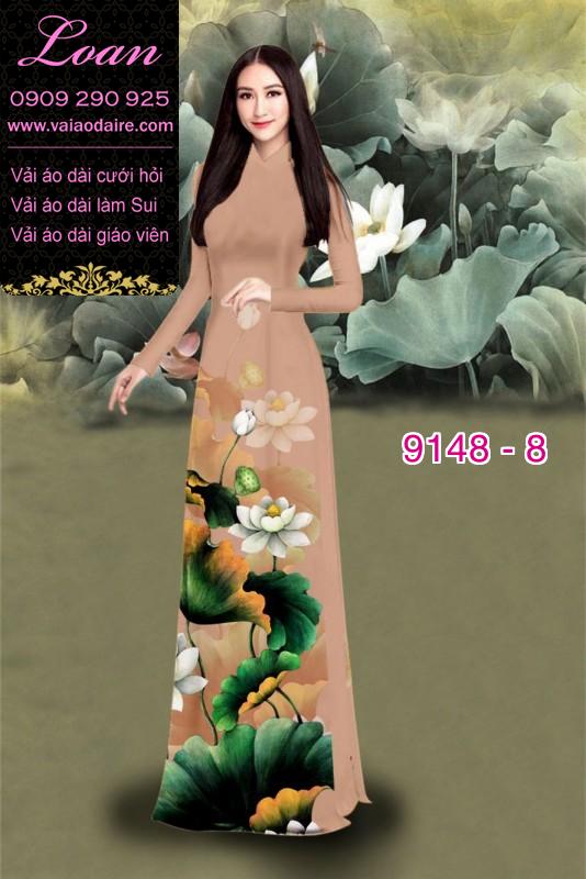 Vải áo dài hoa Sen