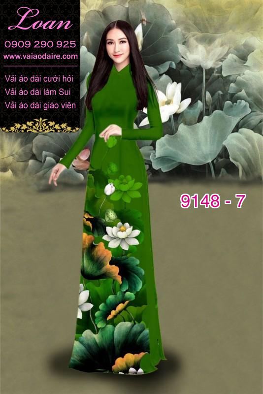 Vải áo dài hoa Sen