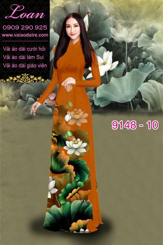 Vải áo dài hoa Sen
