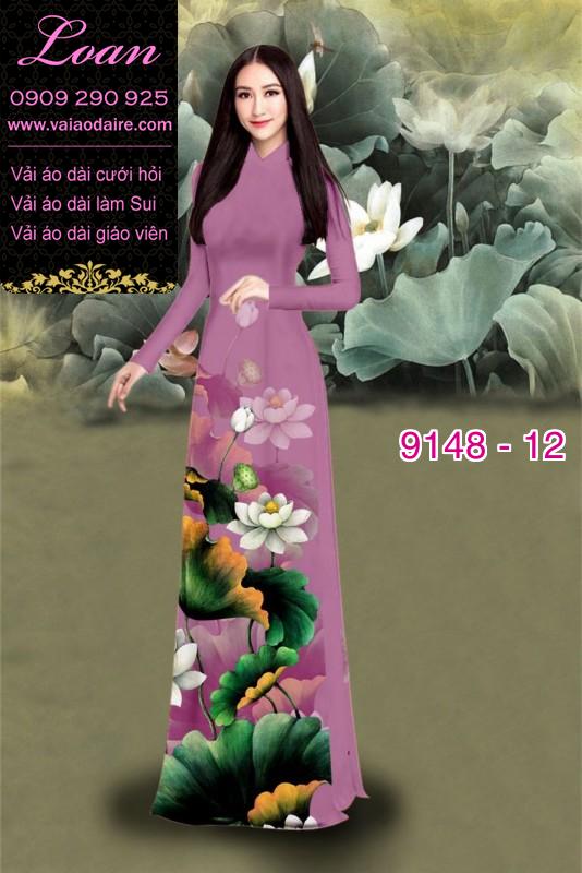 Vải áo dài hoa Sen