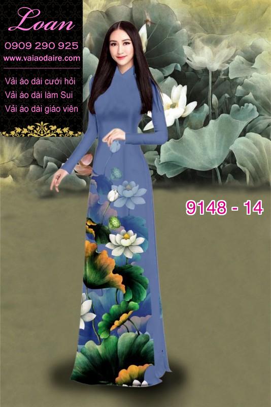 Vải áo dài hoa Sen