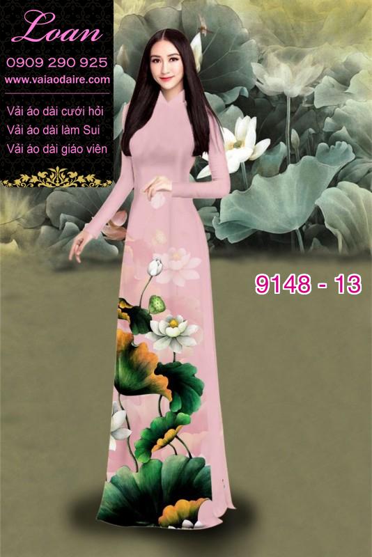 Vải áo dài hoa Sen
