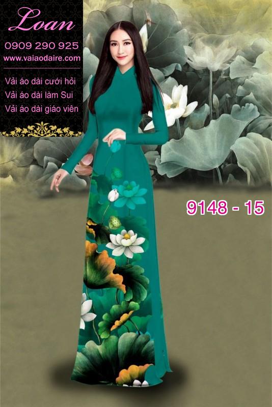 Vải áo dài hoa Sen