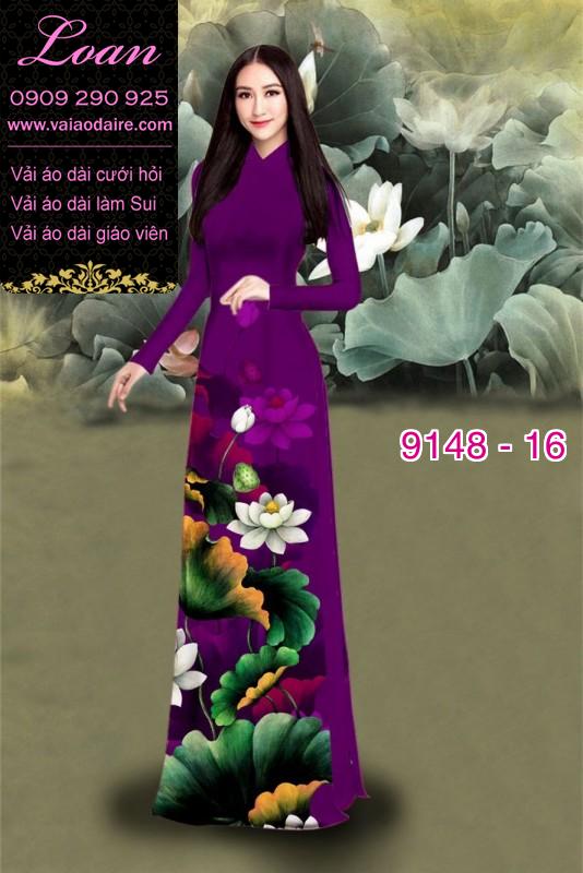 Vải áo dài hoa Sen