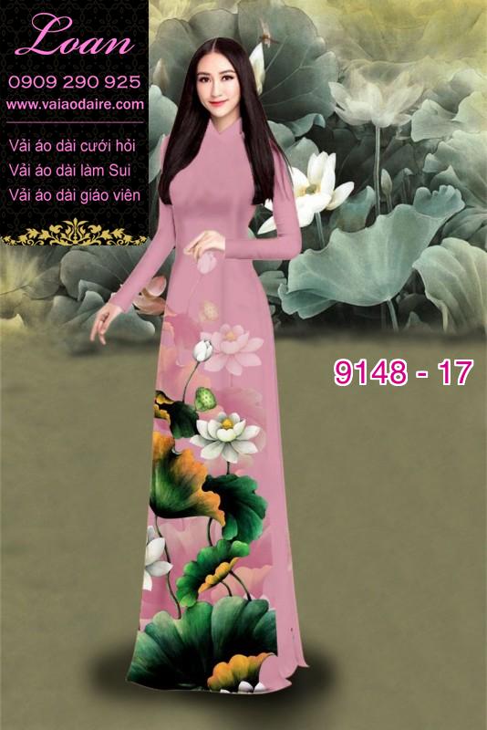 Vải áo dài hoa Sen