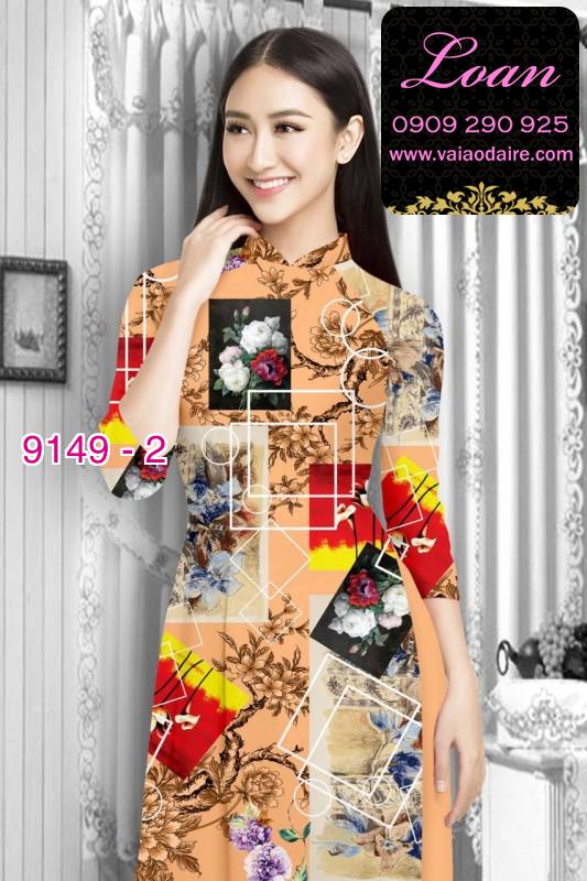 Vải áo dài hoa 3D
