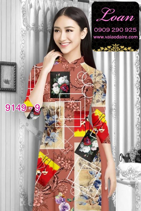 Vải áo dài hoa 3D