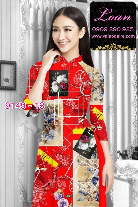 Vải áo dài hoa 3D