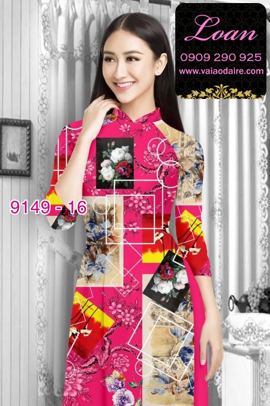 Vải áo dài hoa 3D