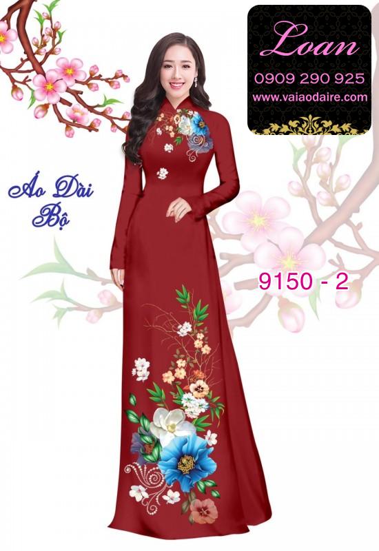 Vải áo dài hoa 3D